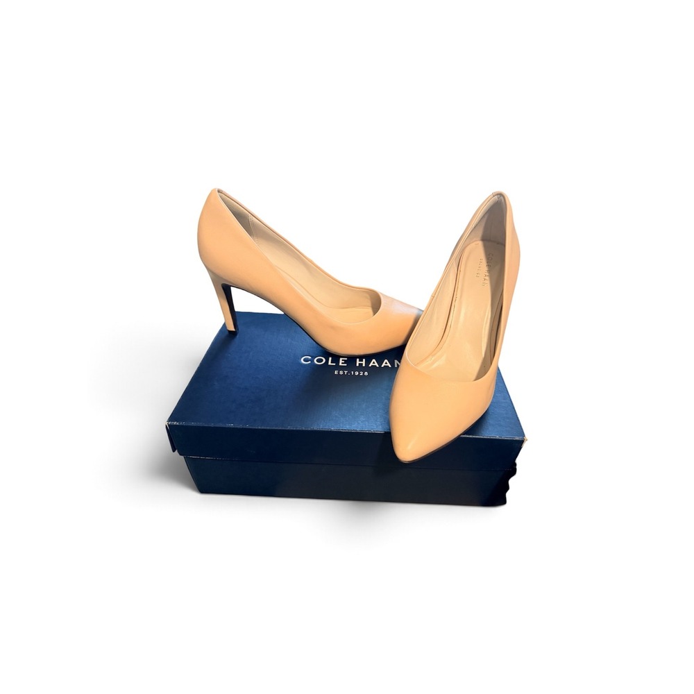 Cole Haan Abigail Grand Pump Nude Leather Heels Size 8